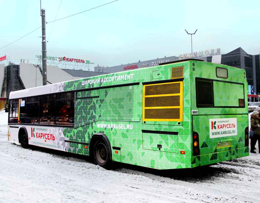 TMG Карусель наружная реклама на транспорте Петербург
