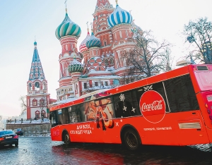 TMG CocaCola наружная реклама на транспорте Москва